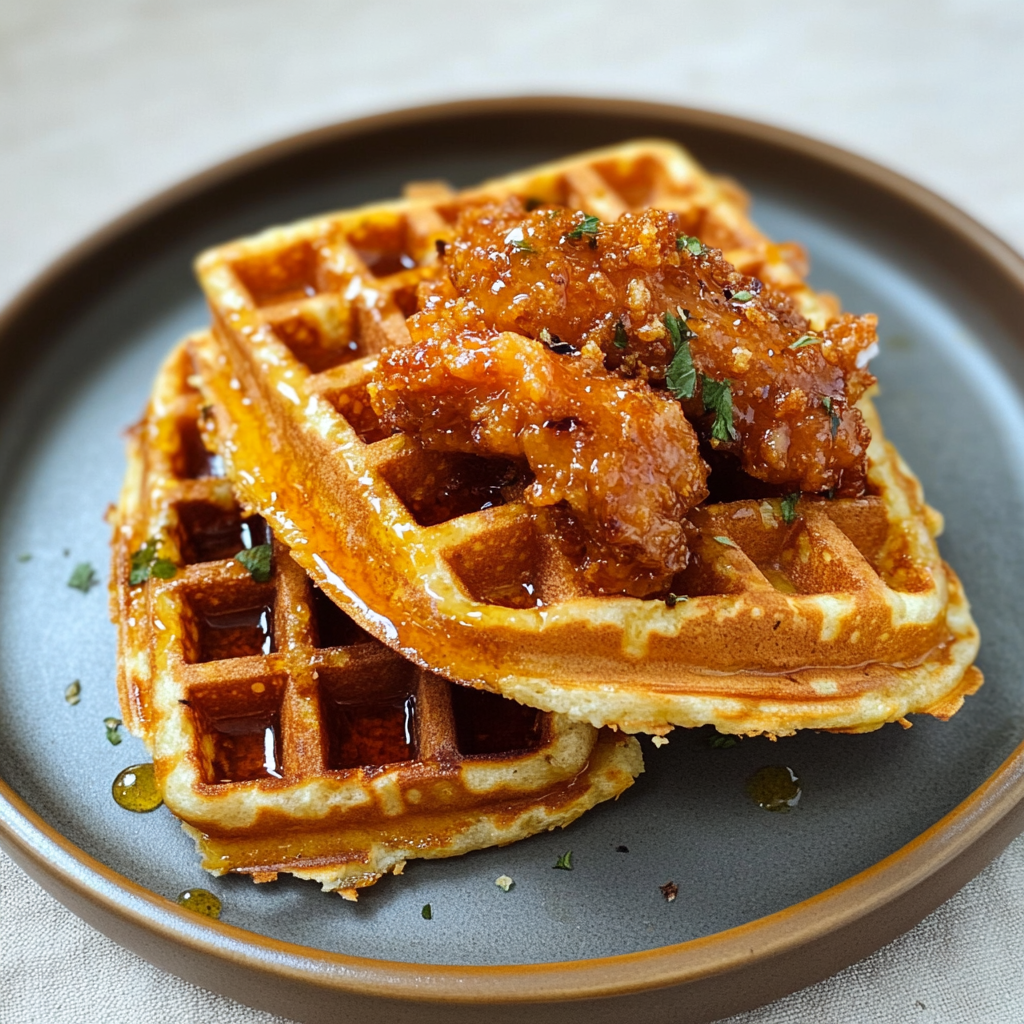 Hot Honey Chicken and Waffles A Perfect Balance of Sweet, Spicy, and Savory
