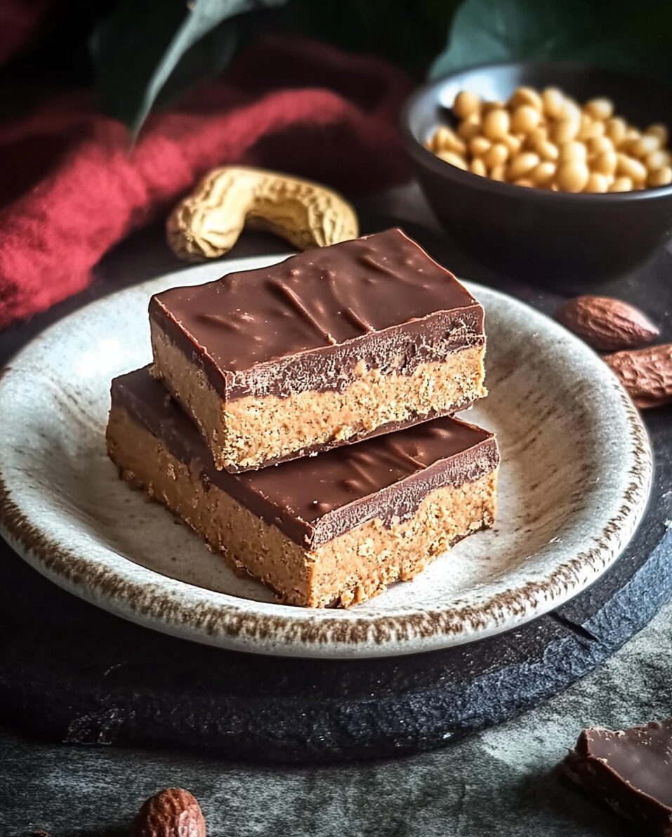 Chocolate Peanut Butter Protein Bars
