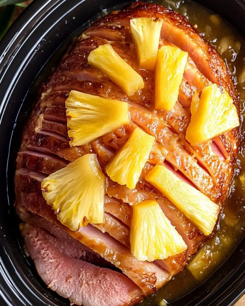 Crock Pot Brown Sugar Pineapple Ham