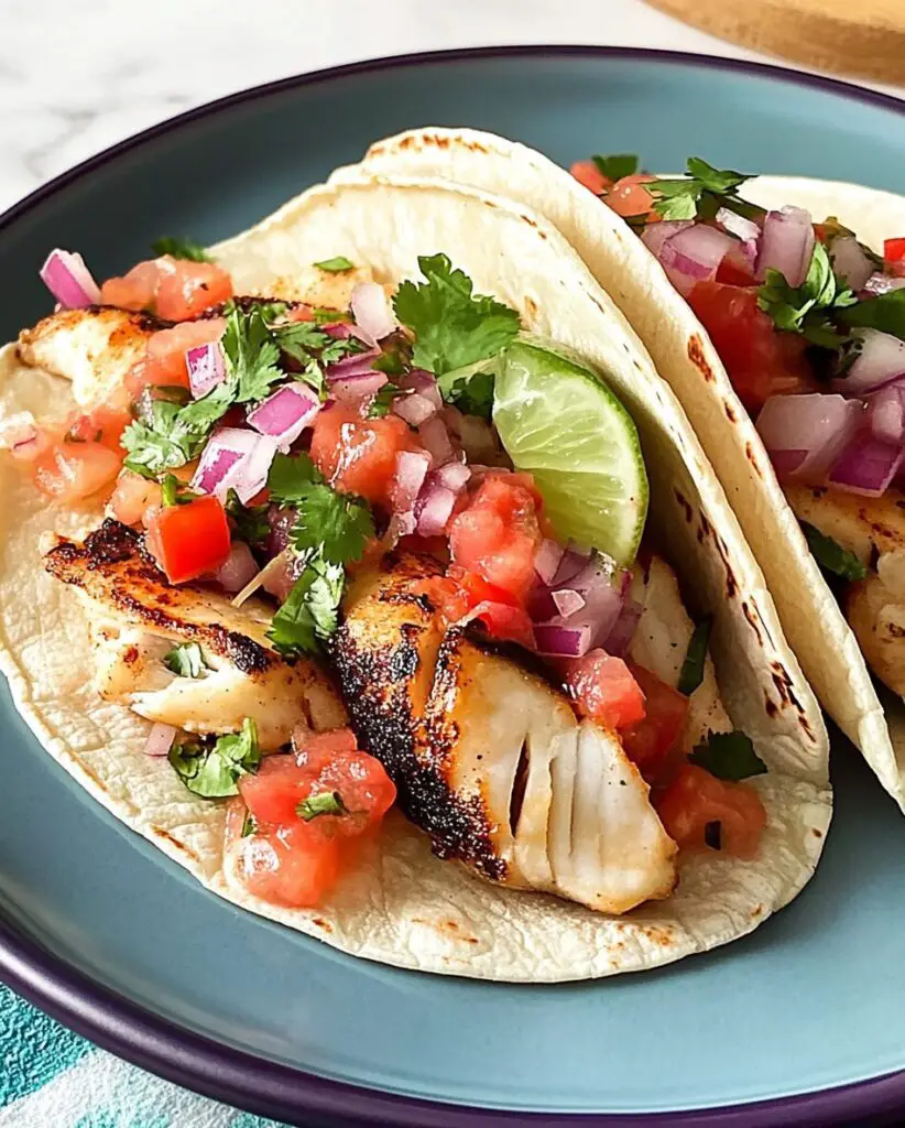 Grilled Fish Tacos with Chipotle-Lime Dressing