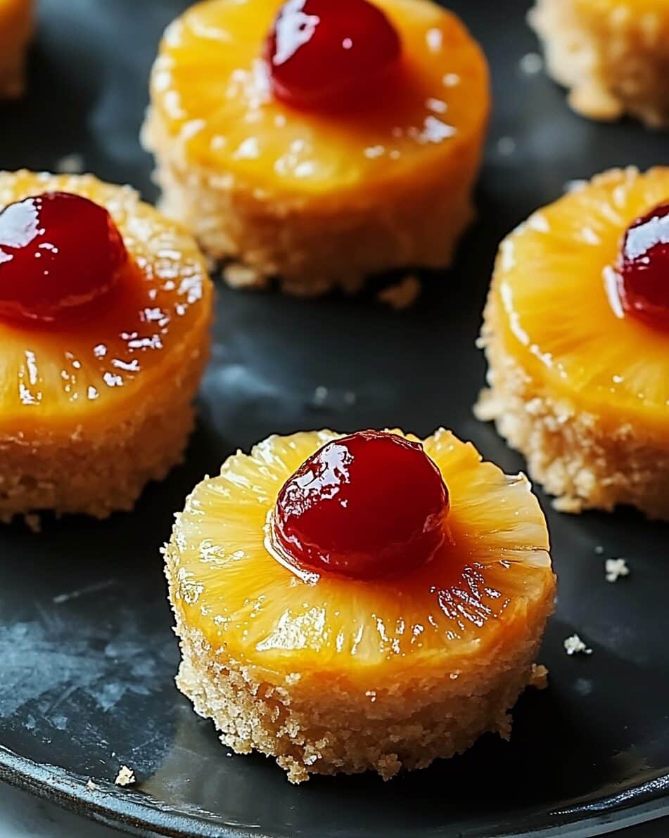 Mini Pineapple Upside-Down Cheesecakes