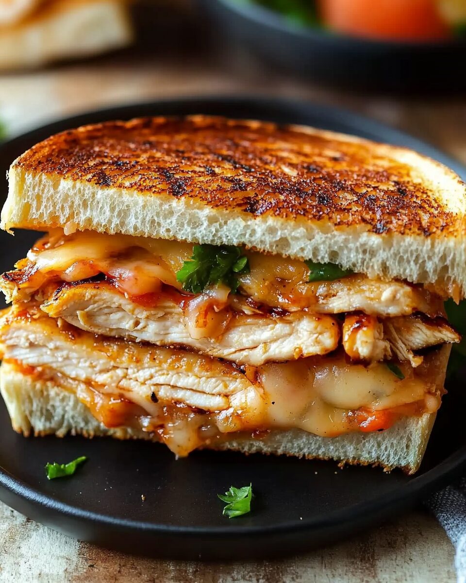 Grilled Chicken Three-Cheese Sandwich