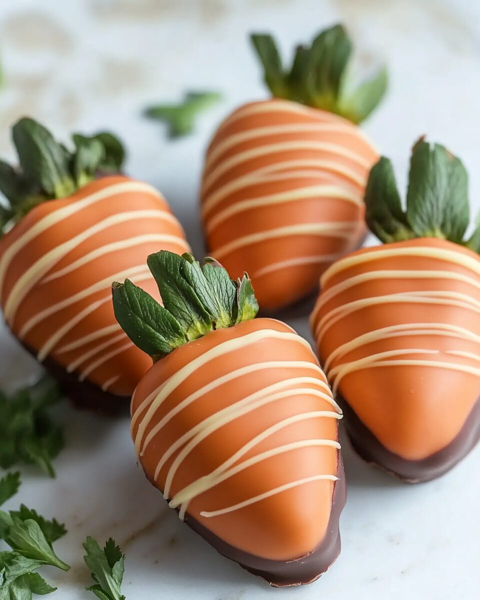 Easter Carrot Chocolate Covered Strawberries