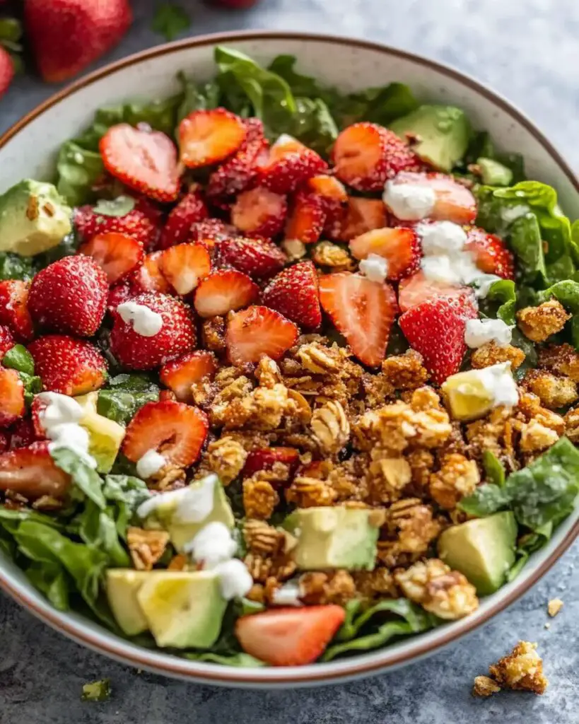 Strawberry Crunch Salad with Champagne Vinaigrette