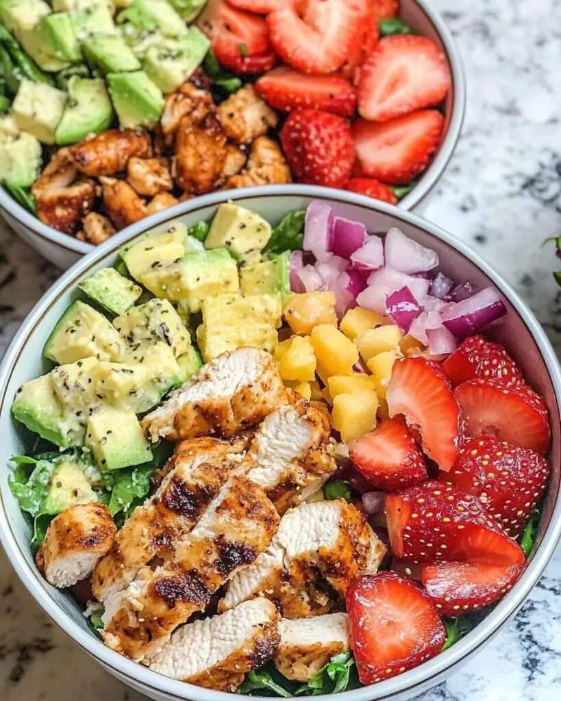Chicken Strawberry Salad Bowls for Beautiful Clean Eats!
