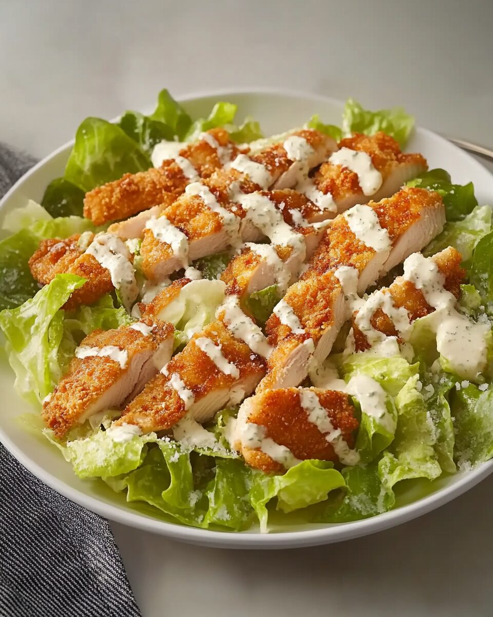 Caesar Salad with Crispy Chicken