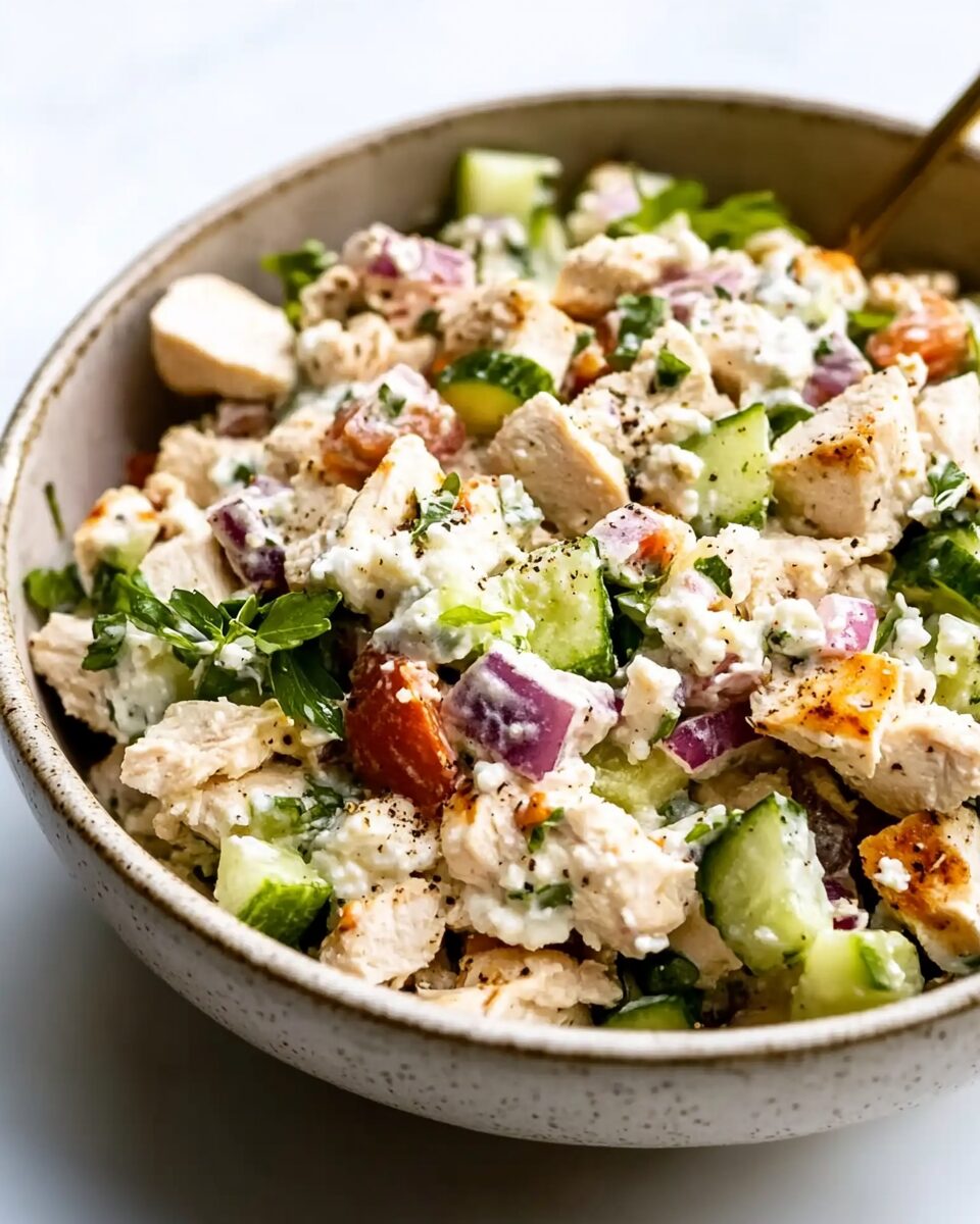 Chicken Salad with Whipped Cottage Cheese (High Protein!)