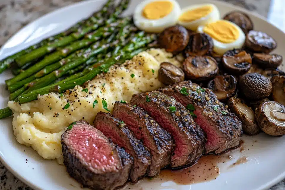 Elegant Garlic Butter Filet Mignon Dinner