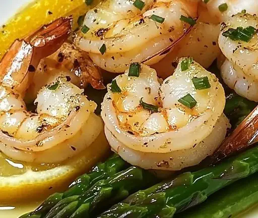 Lemon Garlic Shrimp and Asparagus