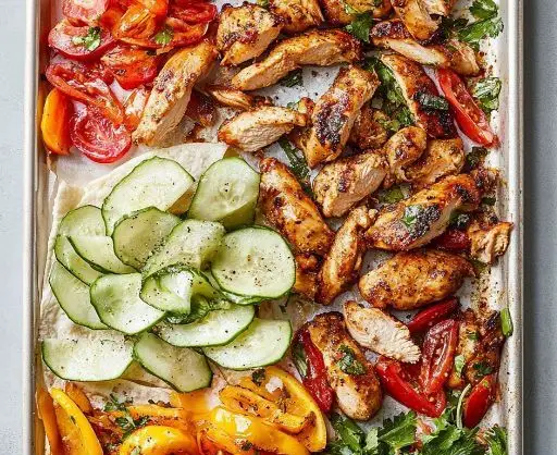 Sheet Pan Chicken Gyros