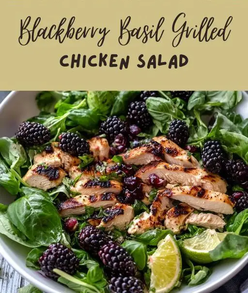 Blackberry Basil Grilled Chicken Salad