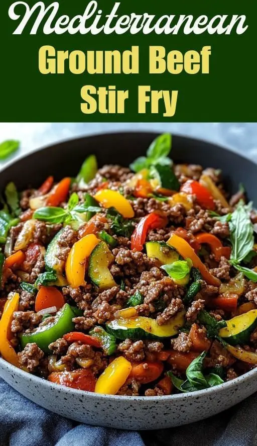 Mediterranean Ground Beef Stir Fry