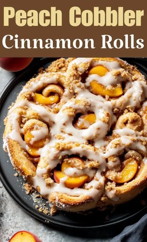 Peach Cobbler Cinnamon Rolls