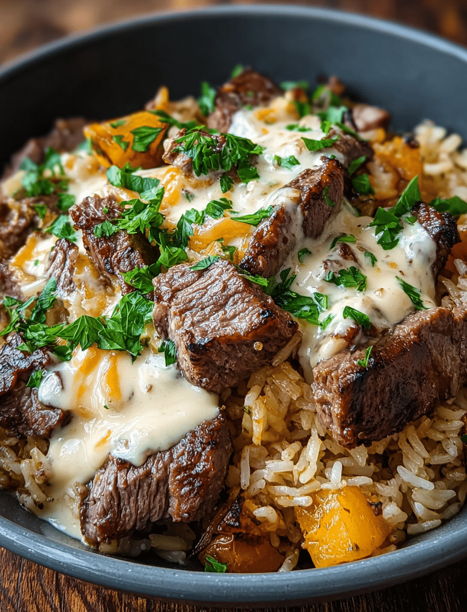 Cheesy Steak & Rice
