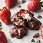 Chocolate-Covered Strawberry Yogurt Clusters