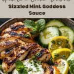 Greek Lemon Chicken Bowls with Sizzled Mint Goddess Sauce