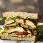 Honey Mustard Chicken Avocado Sandwich with Tahini Ranch