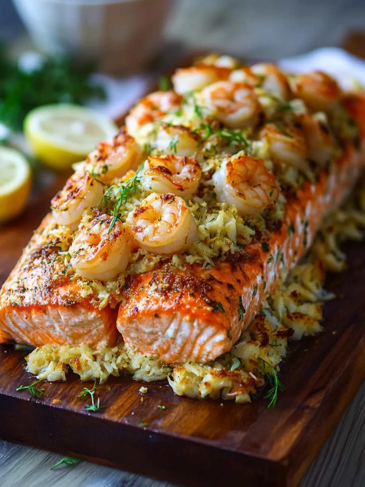 Crab and Shrimp Stuffed Salmon: A Decadent Seafood Delight 3 Crab and Shrimp Stuffed Salmon