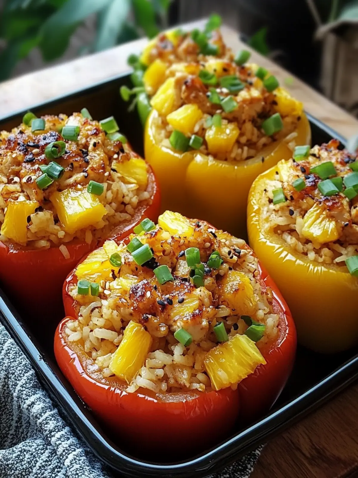 Teriyaki Pineapple Chicken Rice Stuffed Peppers for Your Next Feast 2 Teriyaki Pineapple Chicken Rice Stuffed Peppers