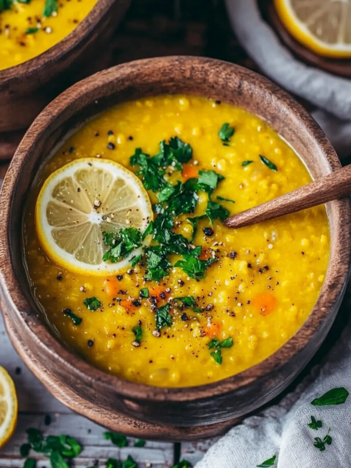 Vegan Lemon Lentil Soup with Turmeric for a Cozy Night In 2 Vegan Lemon Lentil Soup with Turmeric