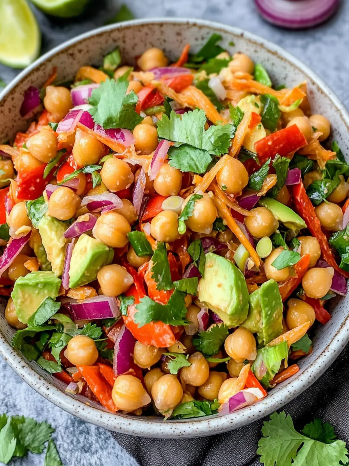 Crunchy Thai Chickpea Salad with Creamy Peanut Bliss 2 Crunchy Thai Chickpea Salad
