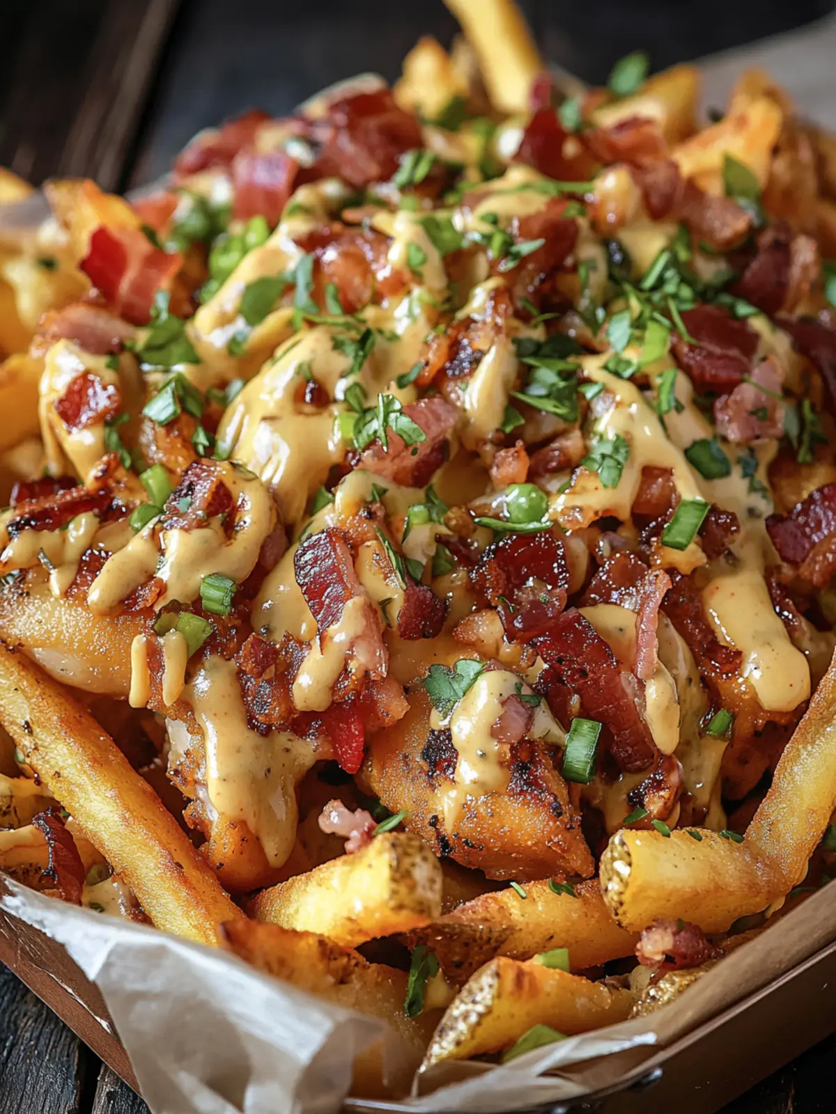 Dirty Chicken and Bacon Loaded Fries for Game Day Bliss 2 Dirty Chicken and Bacon Loaded Fries