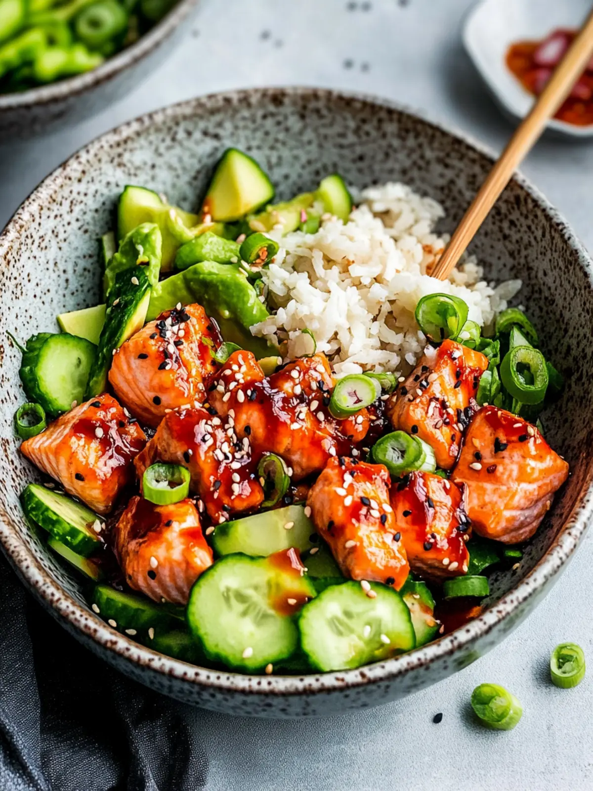 Honey Sriracha Salmon Bowls for a Flavor-Packed Dinner 3 Honey Sriracha Salmon Bowls