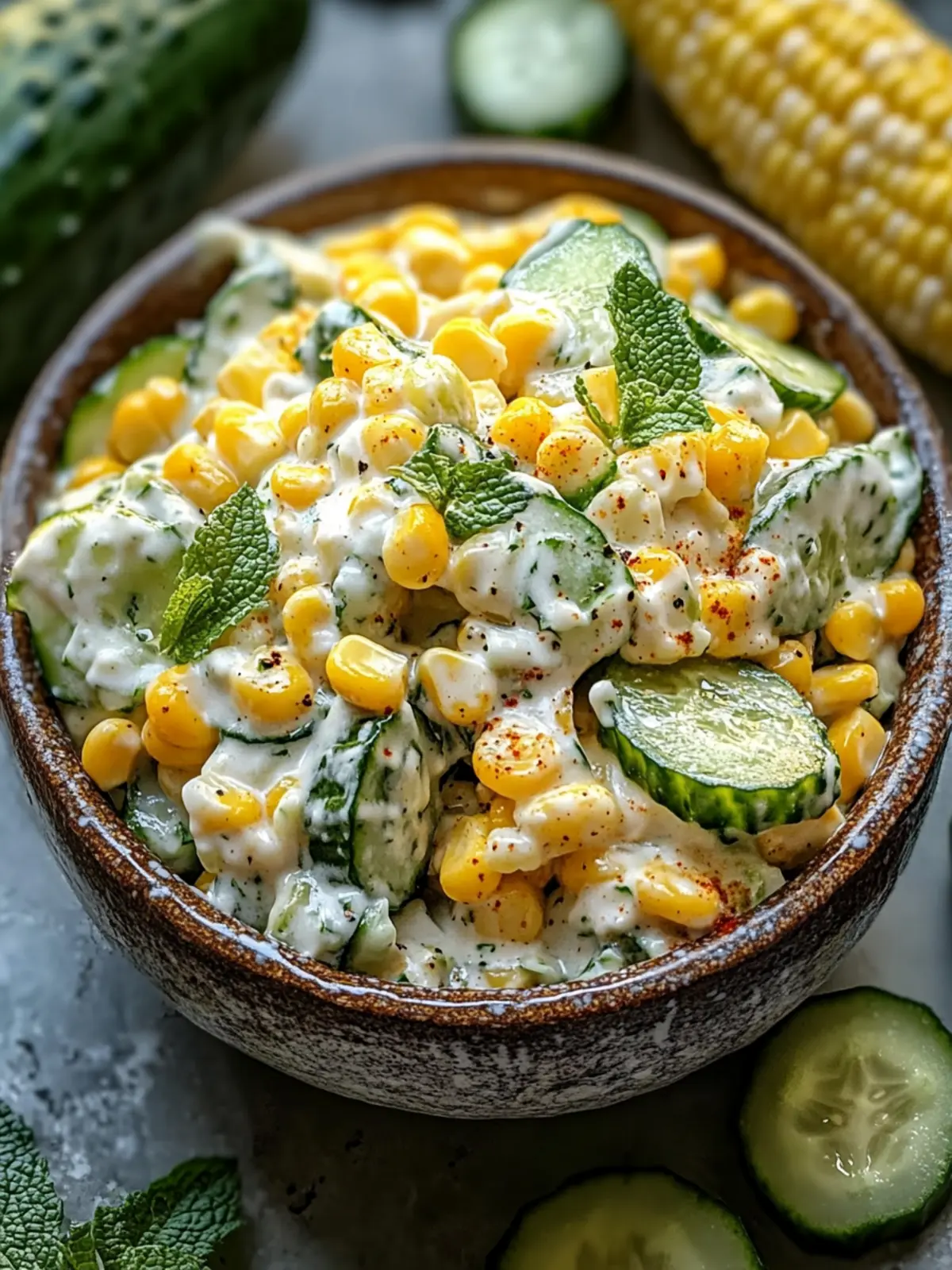 Street Corn Creamy Cucumber Salad: Your Summer Sidekick 4 Street Corn Creamy Cucumber Salad