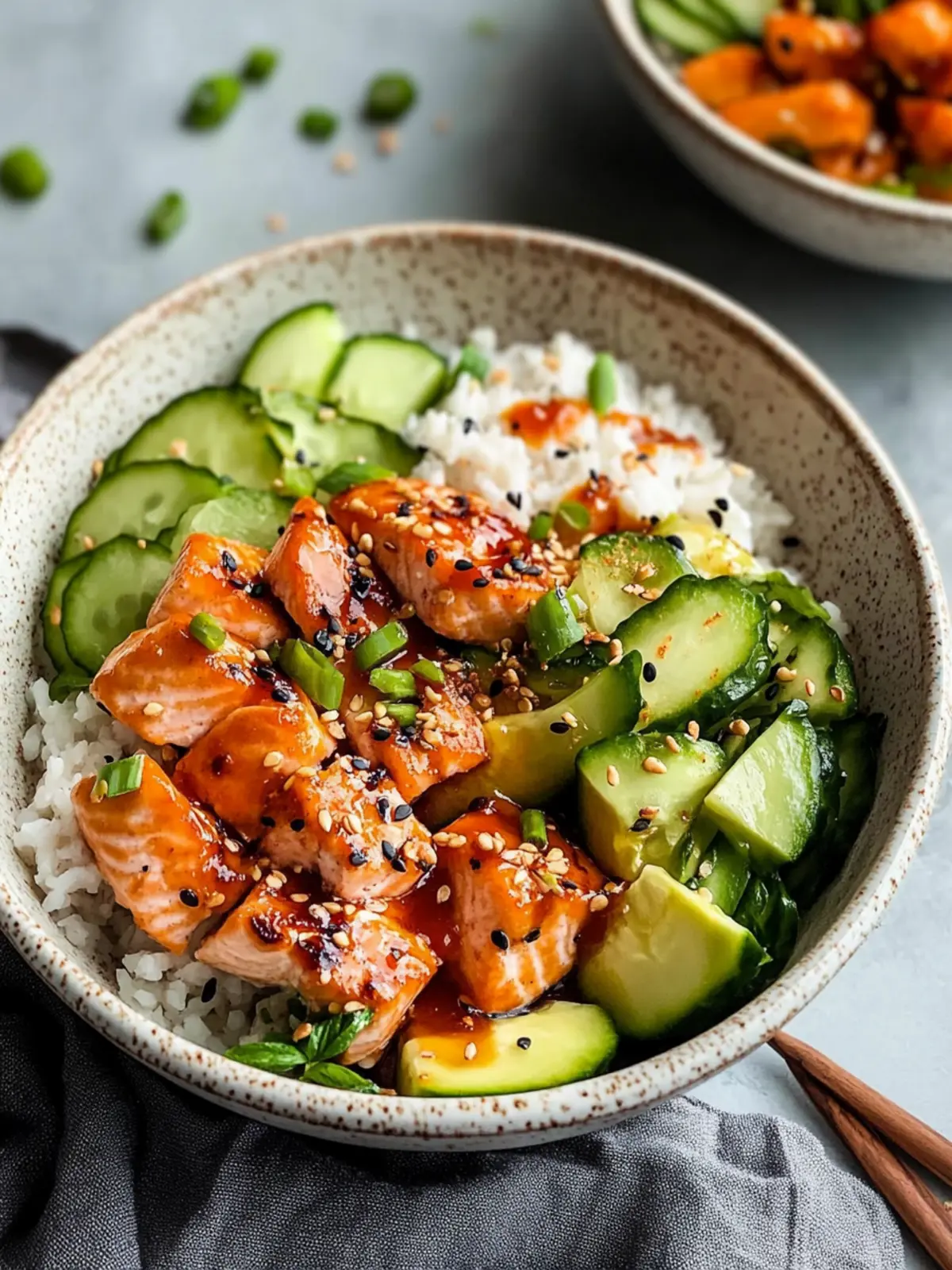 Honey Sriracha Salmon Bowls for a Flavor-Packed Dinner 2 Honey Sriracha Salmon Bowls