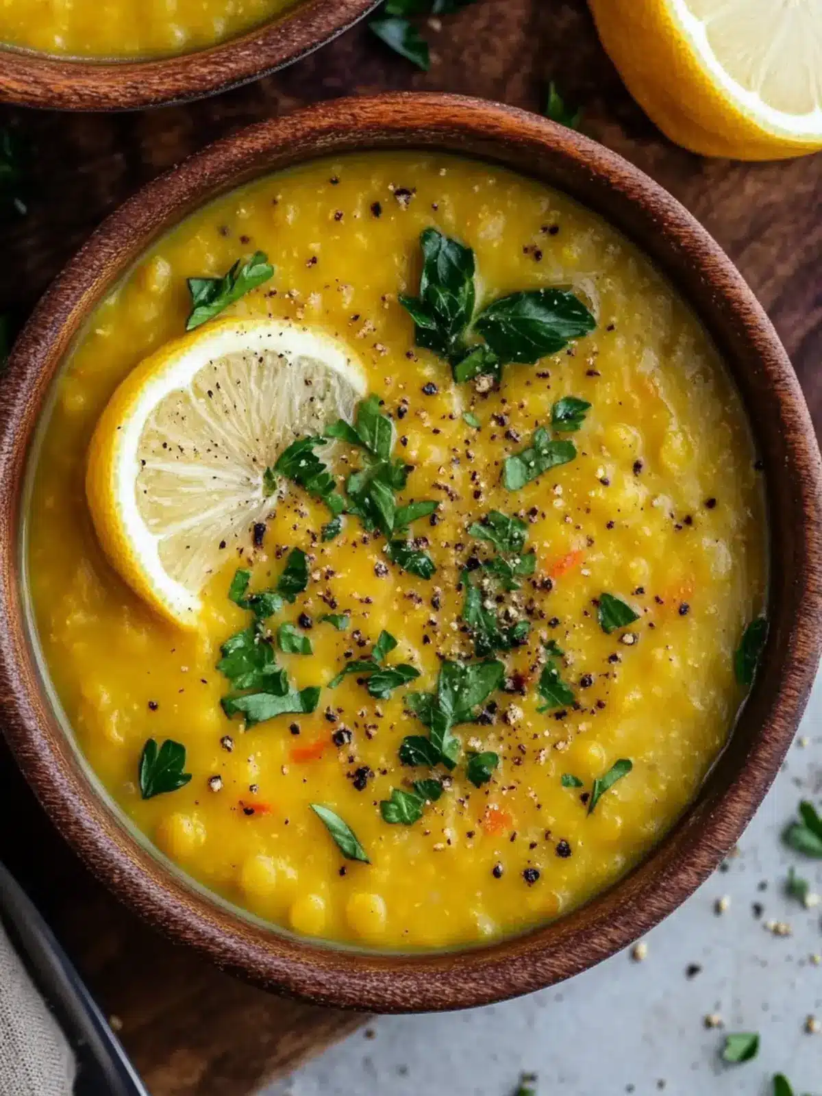 Vegan Lemon Lentil Soup with Turmeric for a Cozy Night In 4 Vegan Lemon Lentil Soup with Turmeric