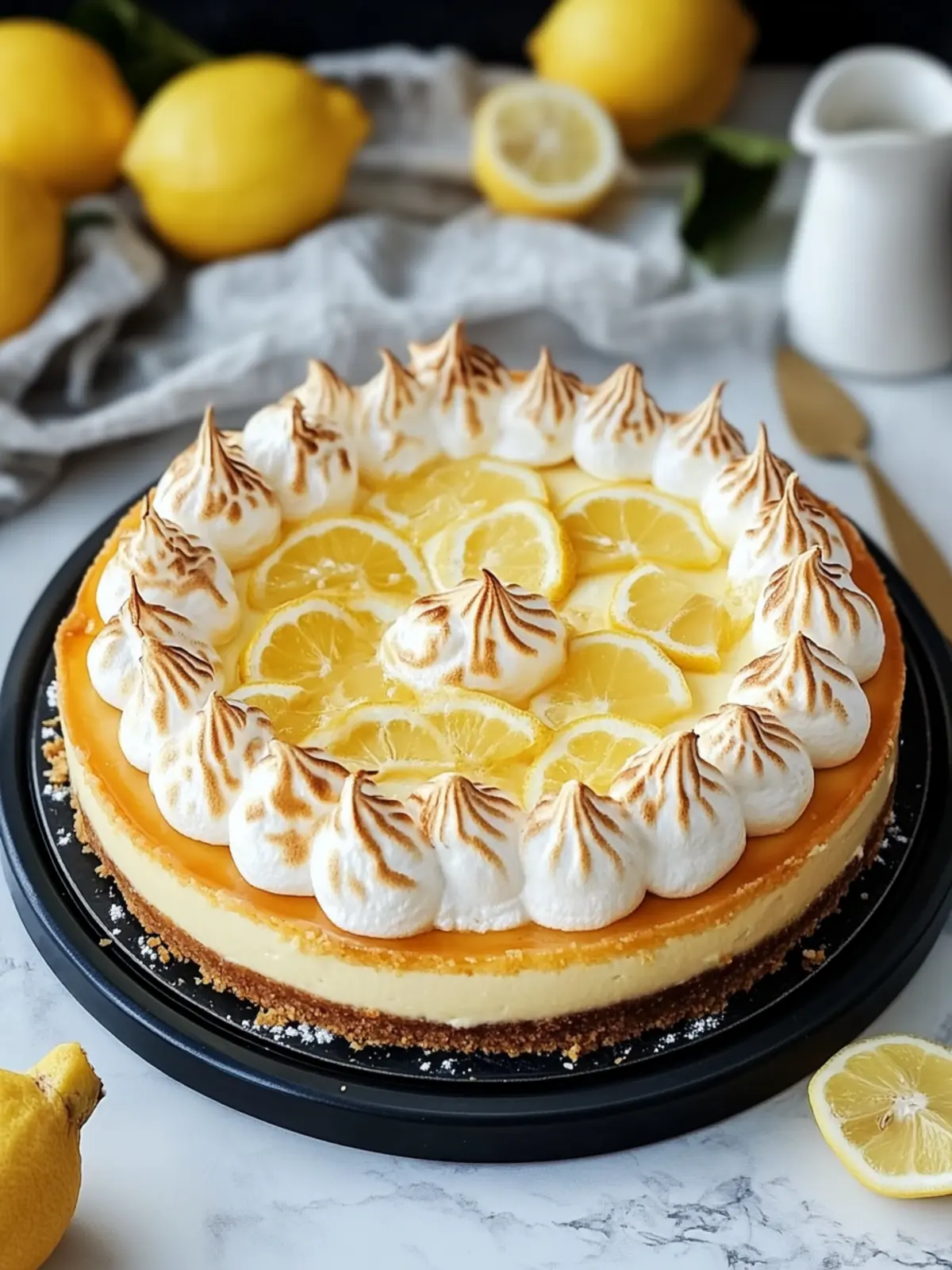 Triple Lemon Meringue Cheesecake for a Zesty Dessert Treat 3 Triple Lemon Meringue Cheesecake