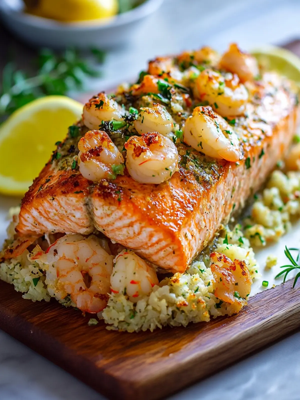Crab and Shrimp Stuffed Salmon: A Decadent Seafood Delight 5 Crab and Shrimp Stuffed Salmon