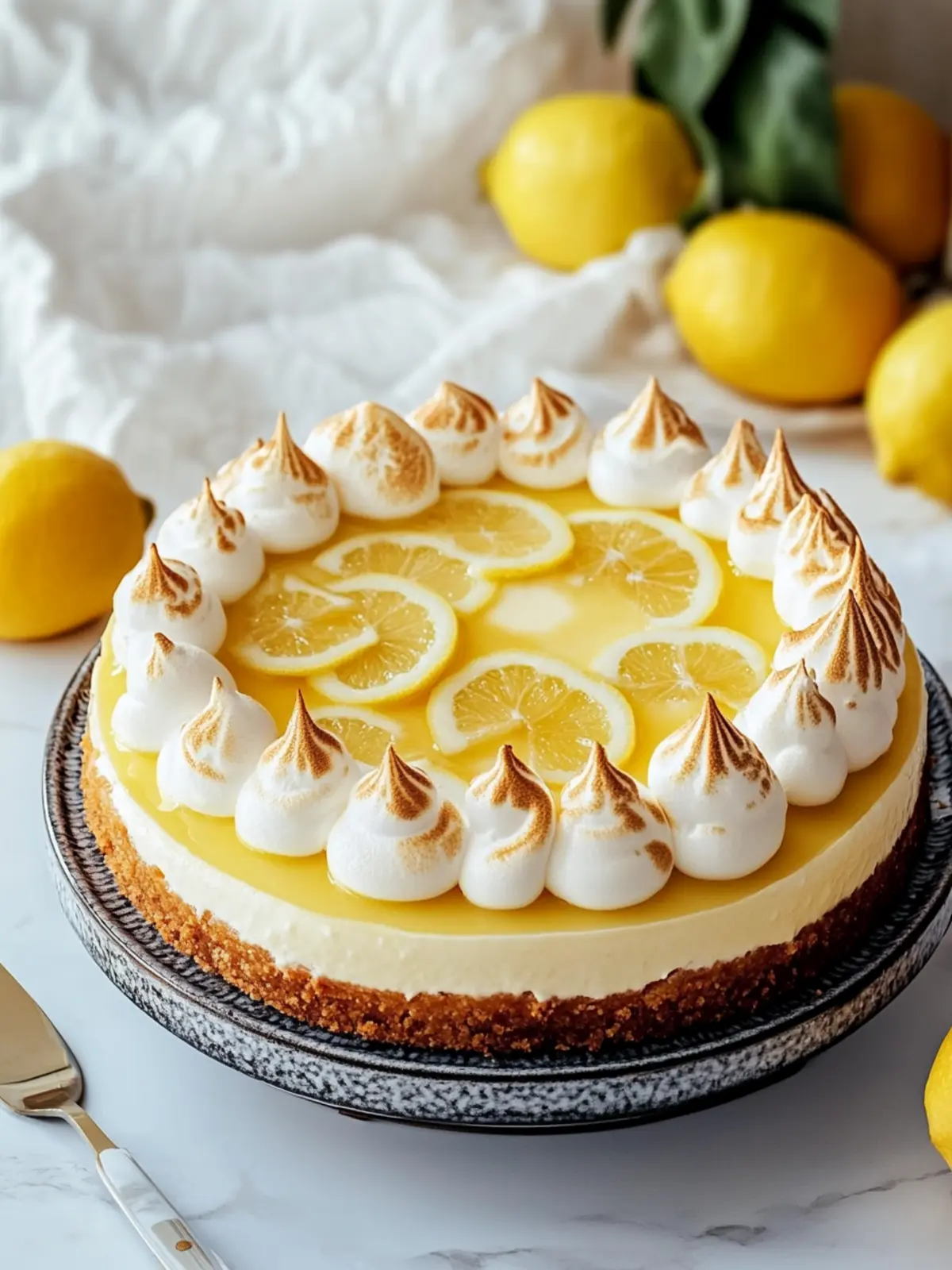 Triple Lemon Meringue Cheesecake for a Zesty Dessert Treat 5 Triple Lemon Meringue Cheesecake