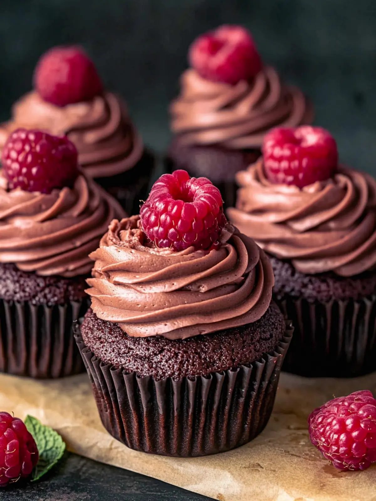 Irresistible Chocolate Raspberry Cupcakes for Any Celebration 4 Chocolate Raspberry Cupcakes