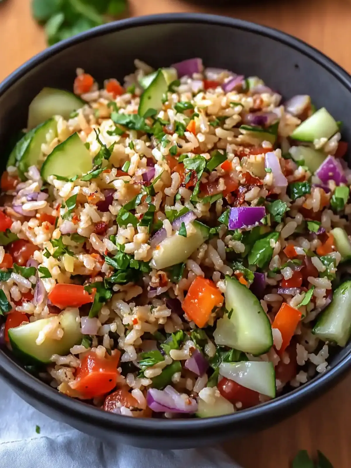 Crispy Crunchy Rice Salad with Peanut Sesame Delight 5 Crunchy Rice Salad