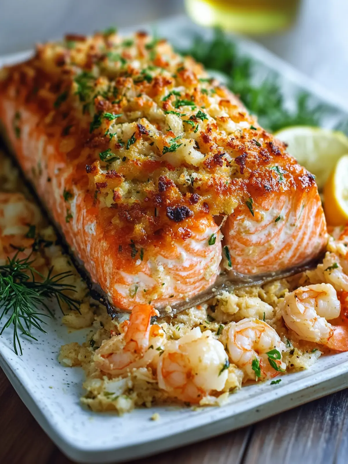 Crab and Shrimp Stuffed Salmon: A Decadent Seafood Delight 4 Crab and Shrimp Stuffed Salmon