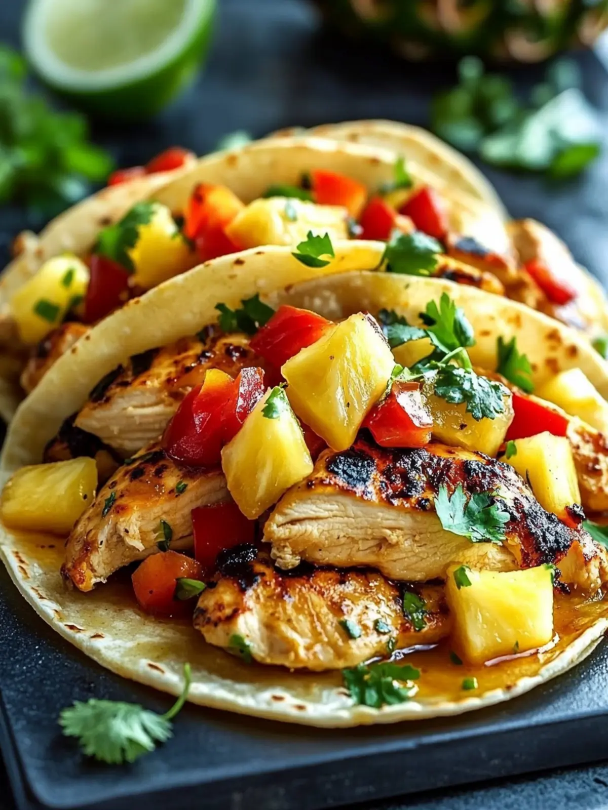 One Pan Chicken Pineapple Tacos for a Quick Tropical Night 4 One Pan Chicken Pineapple Tacos