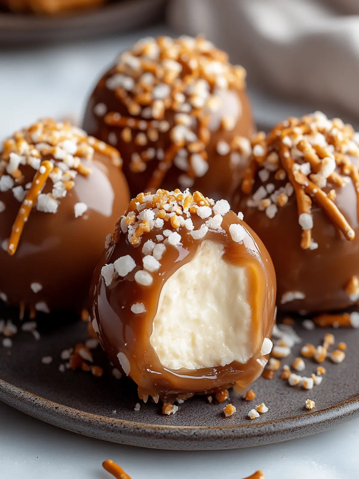 5 Irresistible Salted Caramel Pretzel Cheesecake Balls You’ll Love 5 5 Irresistible Salted Caramel Pretzel Cheesecake Balls