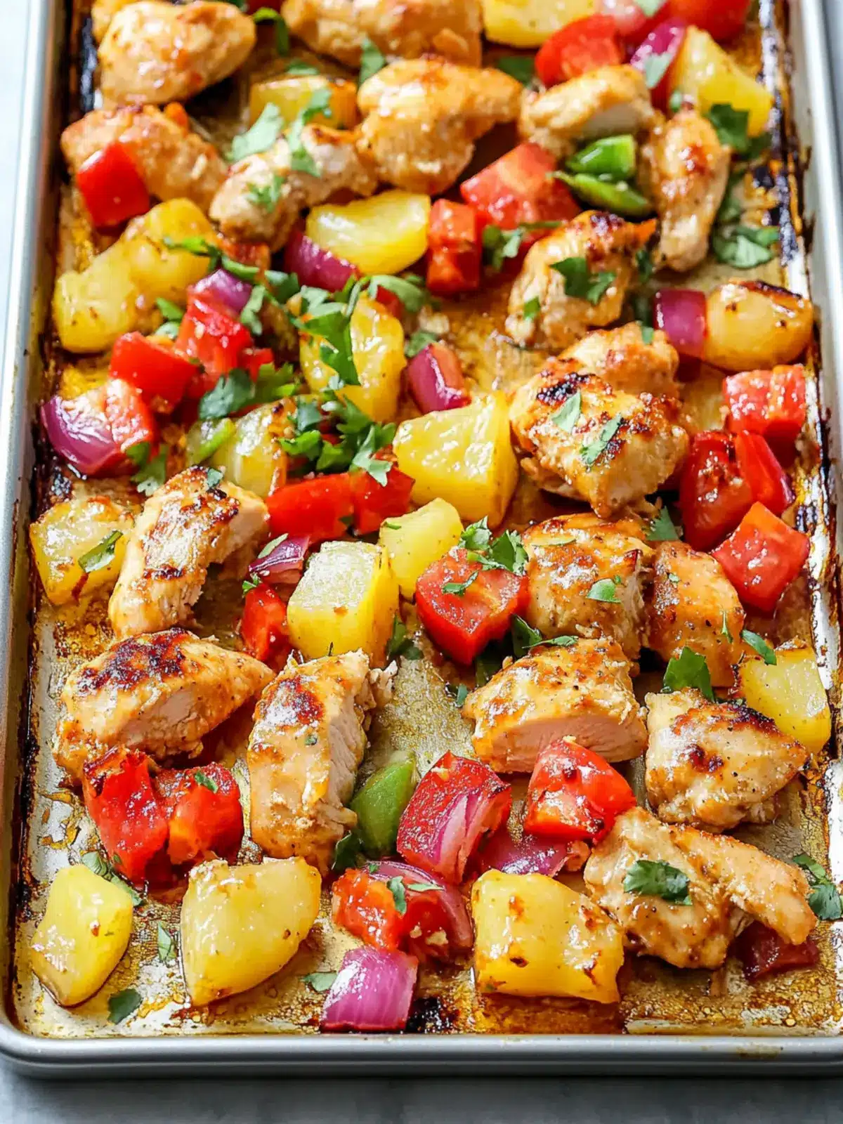 Hawaiian Chicken Sheet Pan Bliss: Quick, Healthy Delight 4 Hawaiian Chicken Sheet Pan