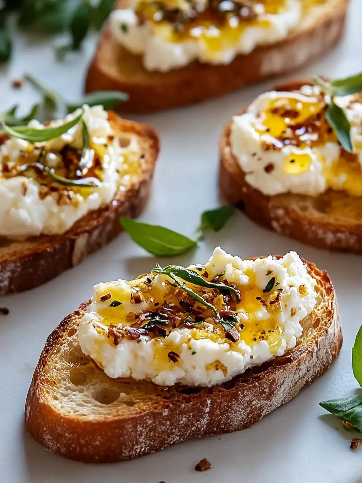 Whipped Feta Crostini with Hot Honey: A Flavor Explosion 5 Whipped Feta Crostini with Hot Honey