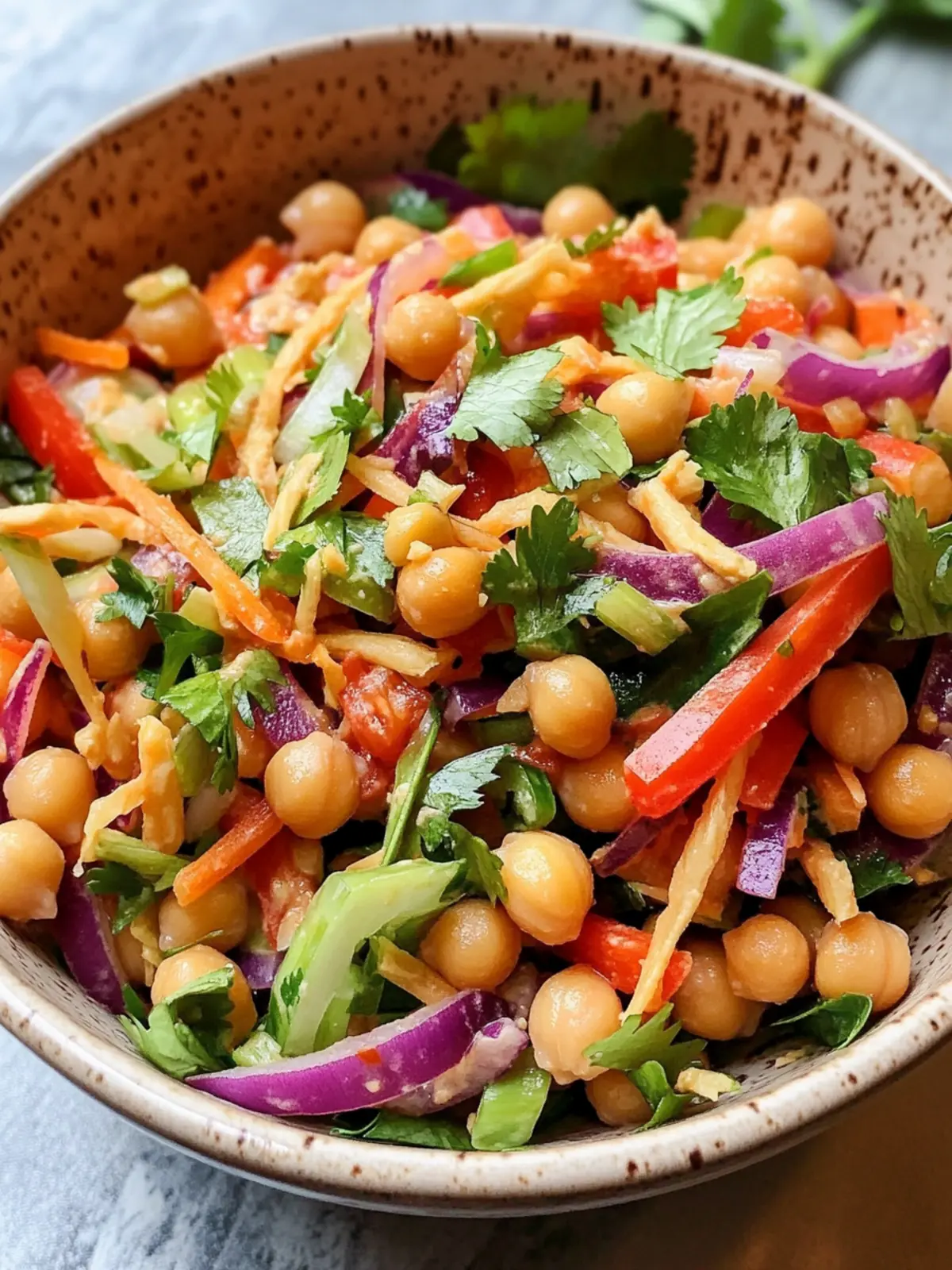 Crunchy Thai Chickpea Salad with Creamy Peanut Bliss 3 Crunchy Thai Chickpea Salad