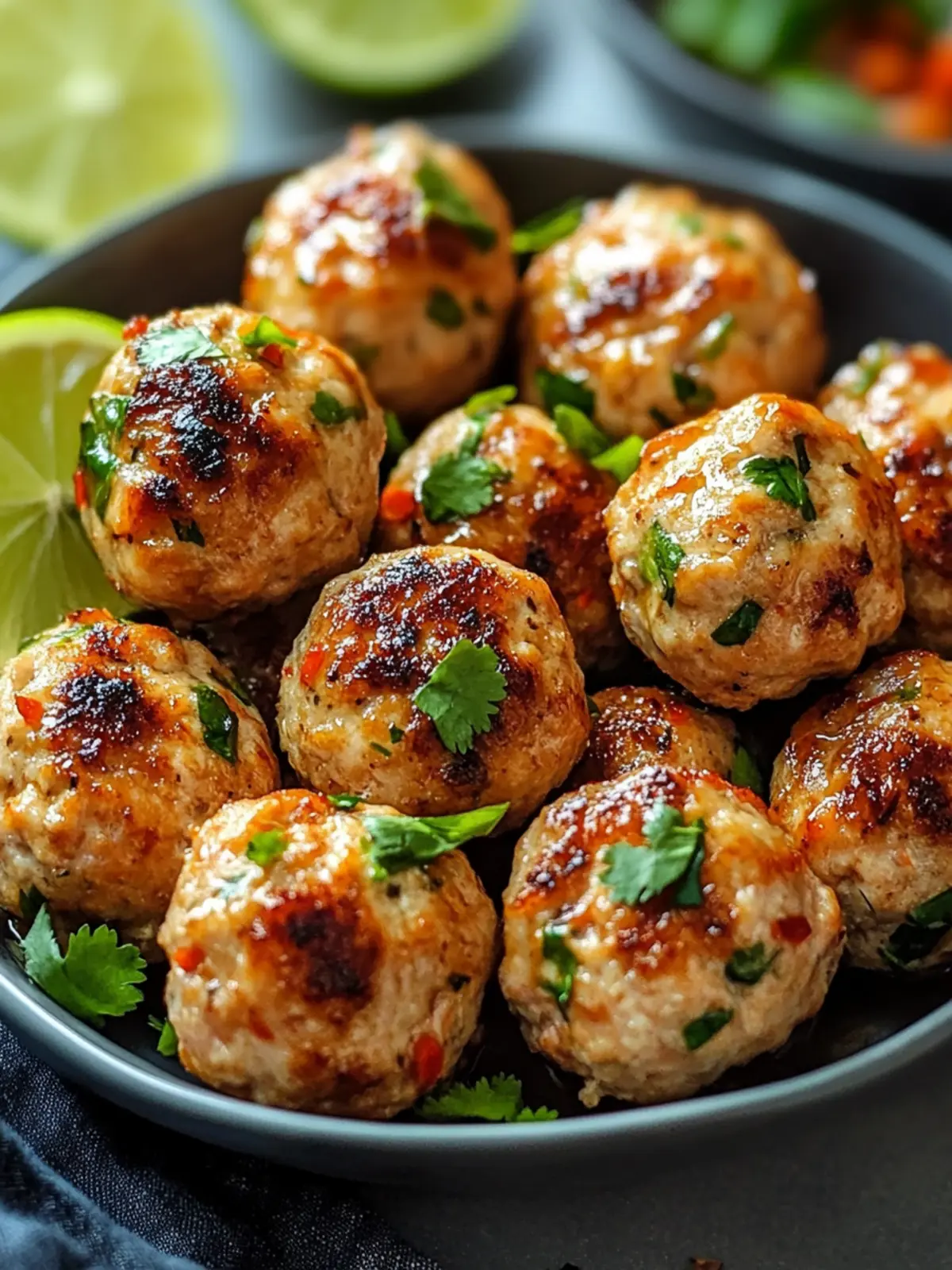 Juicy Thai Chicken Meatballs You'll Crave Weekly for Dinner 4 Juicy Thai Chicken Meatballs You’ll Crave Weekly