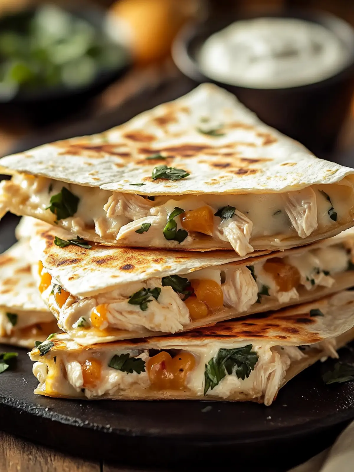 Satisfy Cravings with High-Protein Chicken Ranch Quesadilla 4 High-Protein Chicken Ranch Quesadilla