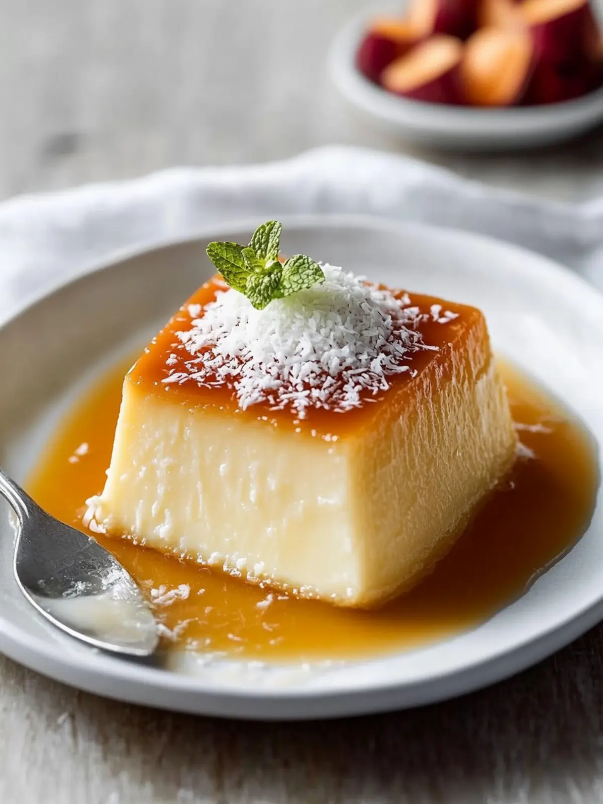 Indulge in French Antilles Coconut Flan: A Tropical Joy! 2 French Antilles Coconut Flan