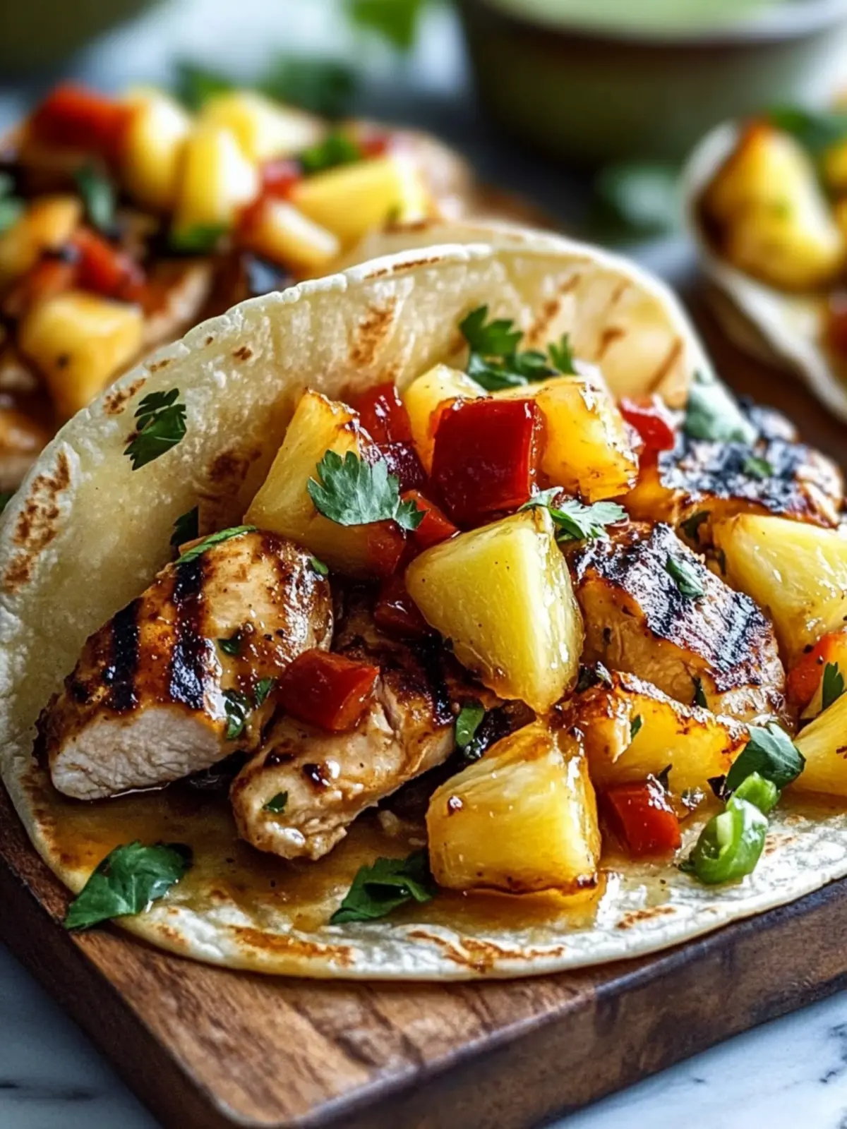 One Pan Chicken Pineapple Tacos for a Quick Tropical Night 3 One Pan Chicken Pineapple Tacos