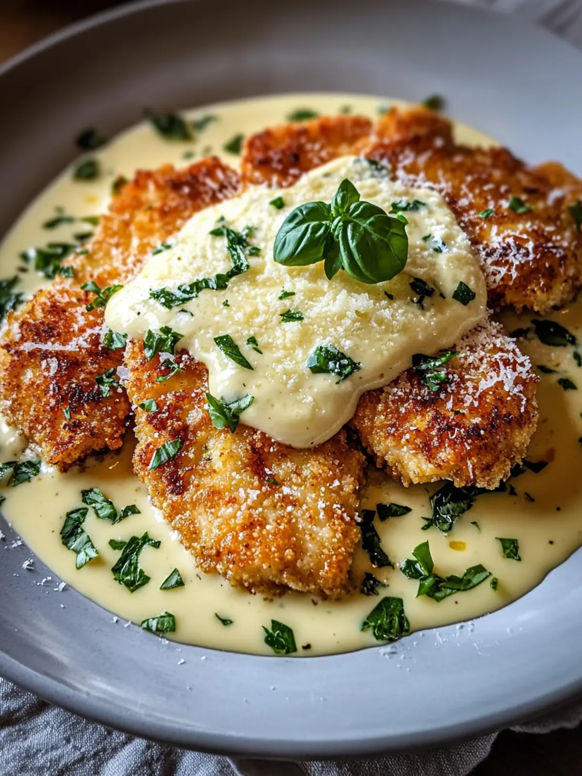 Crispy Parmesan Chicken with Garlic Cream Sauce Bliss 5 Crispy Parmesan Chicken with Garlic Cream Sauce