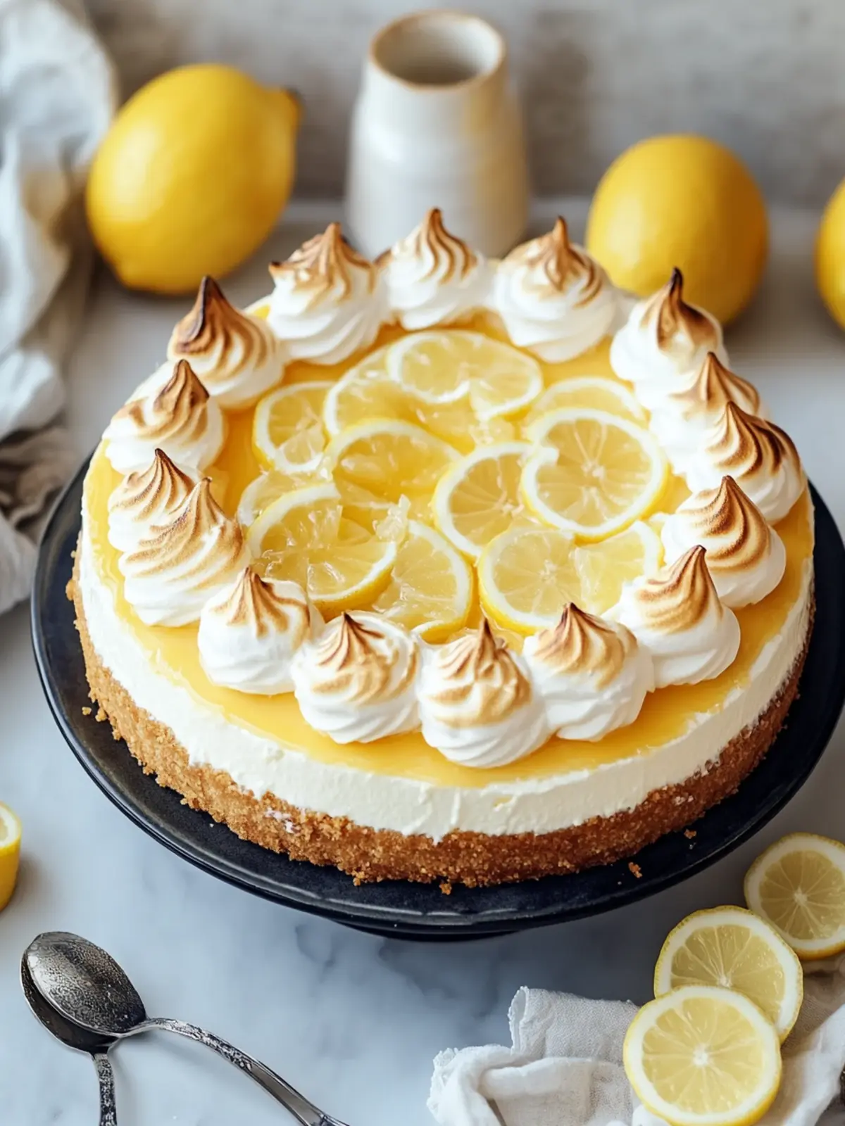 Triple Lemon Meringue Cheesecake for a Zesty Dessert Treat 2 Triple Lemon Meringue Cheesecake