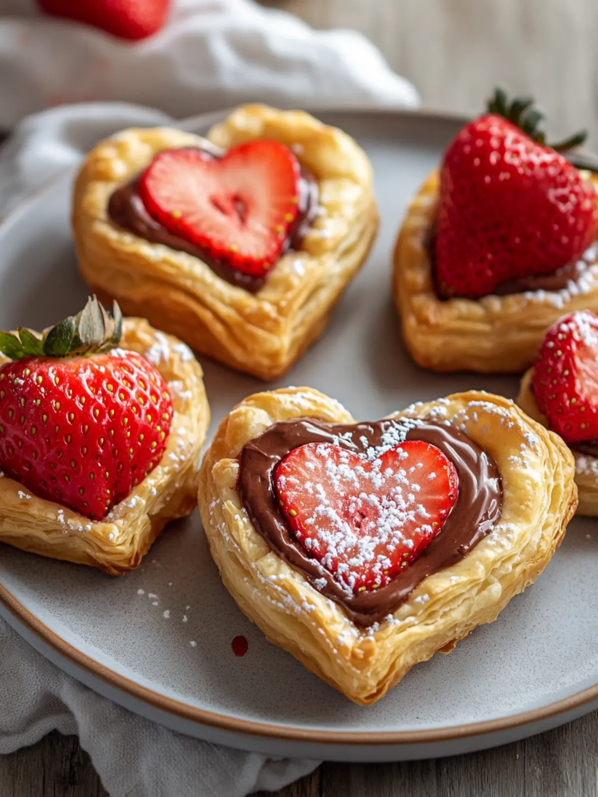 Sweet Strawberry Nutella Puff Pastry Hearts for a Romantic Treat 5 Strawberry Nutella Puff Pastry Hearts