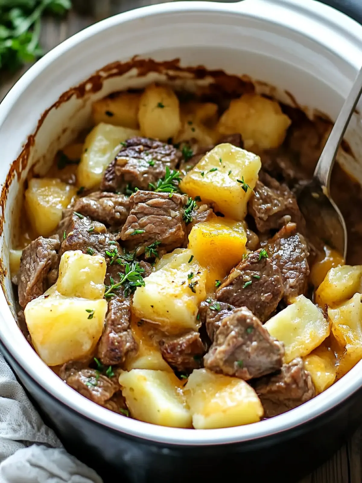Heavenly Slow Cooker Steak and Cheddar Potato Casserole Delight 5 Slow Cooker Steak and Cheddar Potato Casserole
