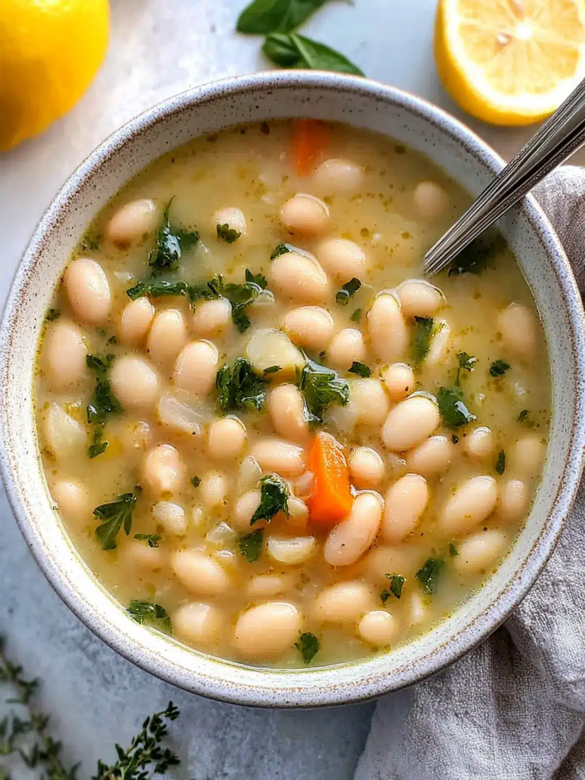 Brighten Your Winter Days with Greek White Bean Soup With Garlic & Lemon 5 Greek White Bean Soup With Garlic & Lemon